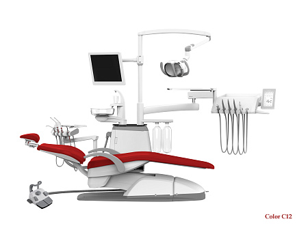 SILVERFOX 8000C-SRS0 Classic – Стоматологическая установка с нижней подачей и мягкой обивкой