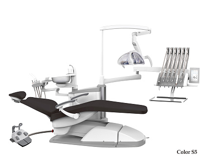 SILVERFOX 8000C-SRS0 – Стоматологическая установка с верхней подачей и с мягкой обивкой