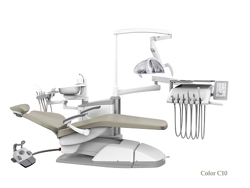 SILVERFOX 8000C-SRS0 – Стоматологическая установка с нижней подачей и с мягкой обивкой