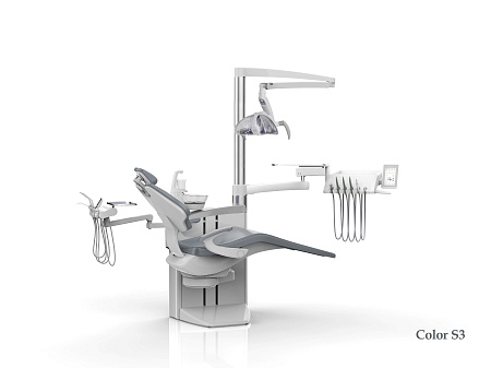 SILVERFOX 8000С CMS0 – Стоматологическая установка с нижней подачей и пневматической системой управления инструментами, подачей воды и воздуха