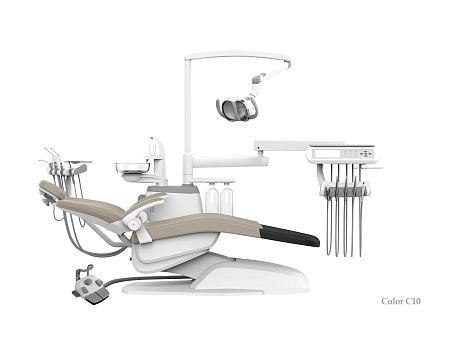 SILVERFOX 8000B-CRS0 Basic – Стоматологическая установка с нижней подачей и мягкой обивкой