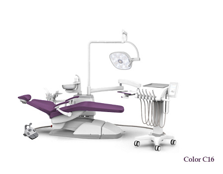 SILVERFOX 8000C-CMS0 Implant – Стоматологическая установка с подкатным блоком врача и с мягкой обивкой