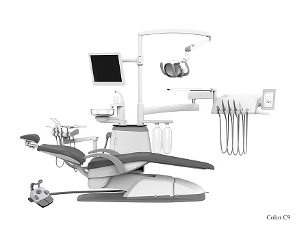 SILVERFOX 8000C-SRS0 Classic – Стоматологическая установка с нижней подачей и мягкой обивкой