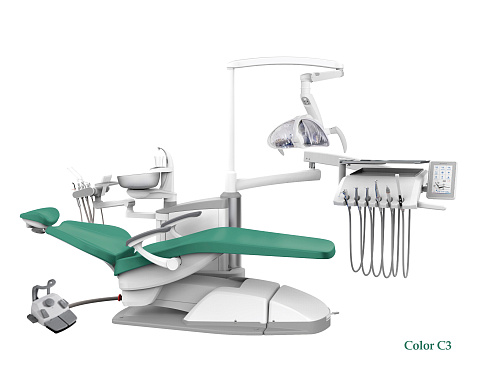 SILVERFOX 8000C-SRS0 – Стоматологическая установка с нижней подачей и с мягкой обивкой